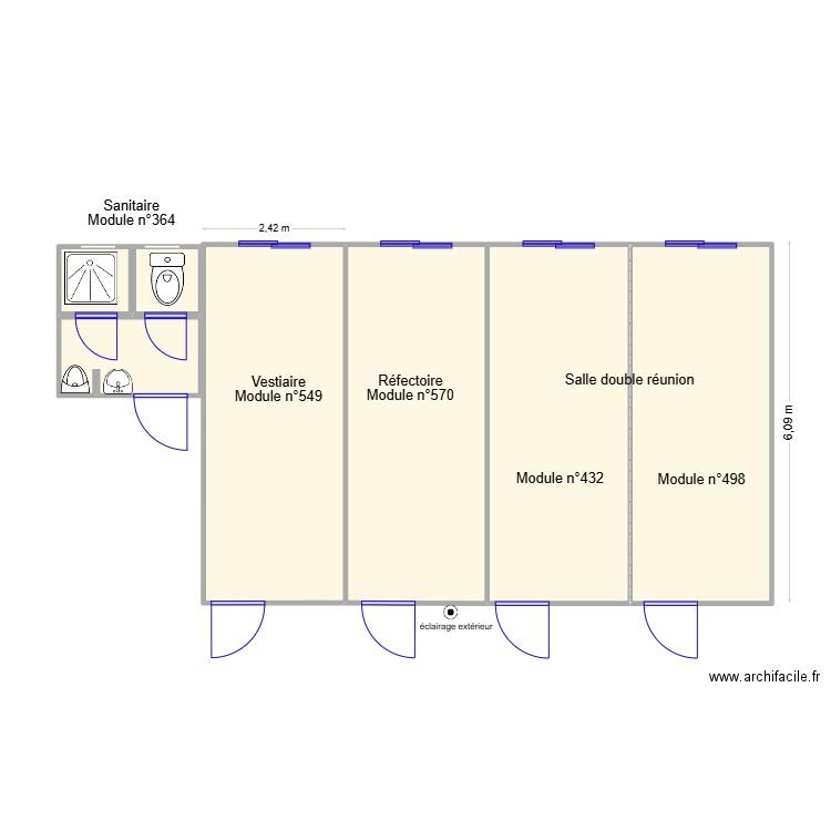 Base vie MGC - ST PRIEST. Plan de 7 pièces et 62 m2