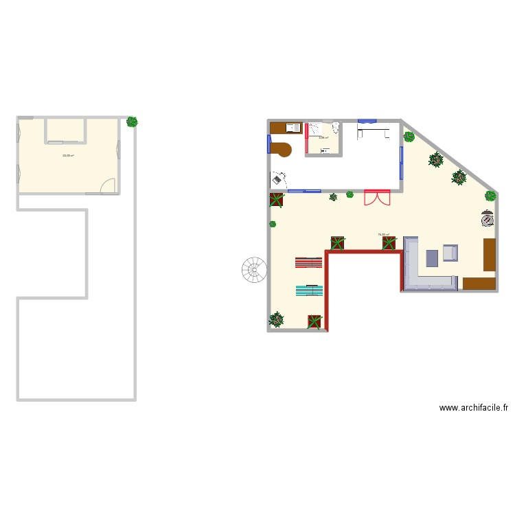 anymania. Plan de 3 pièces et 101 m2