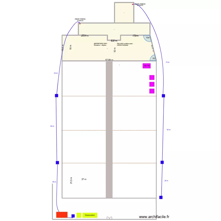 plan salon auto - 2026 plan sono. Plan de 3  et 1333 m²