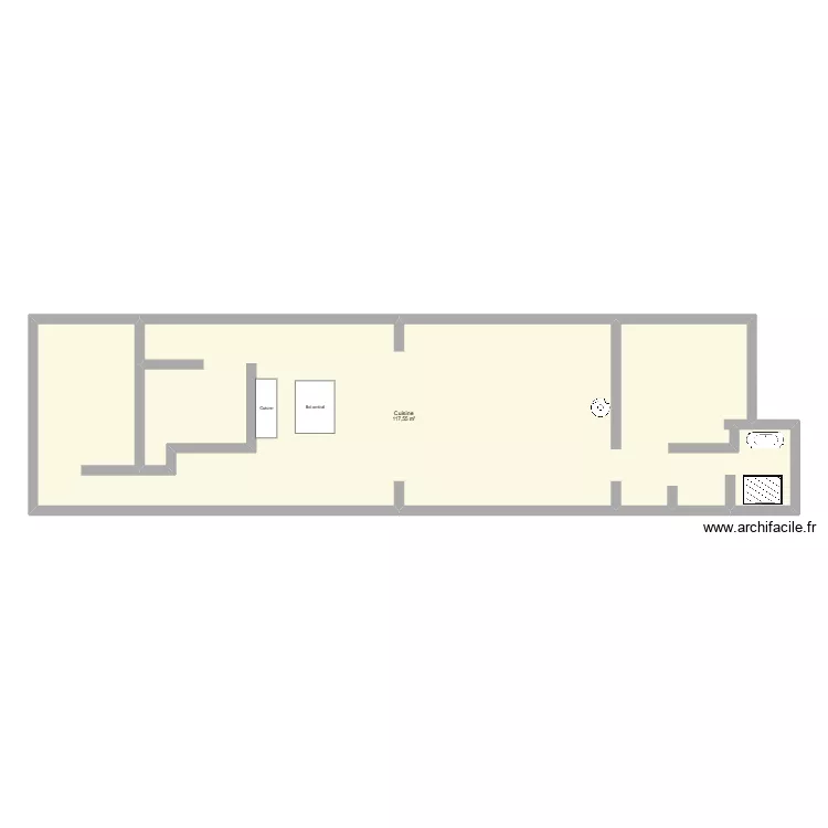 VESIN. Plan de 1  et 118 m²