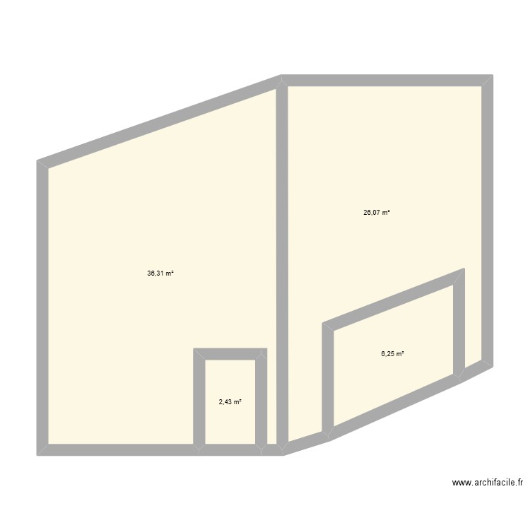 Abris 1. Plan de 4 pièces et 71 m2