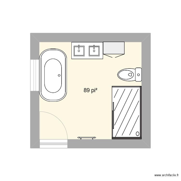 FRED BLACKBURN. Plan de 1 pièce et 8 m2