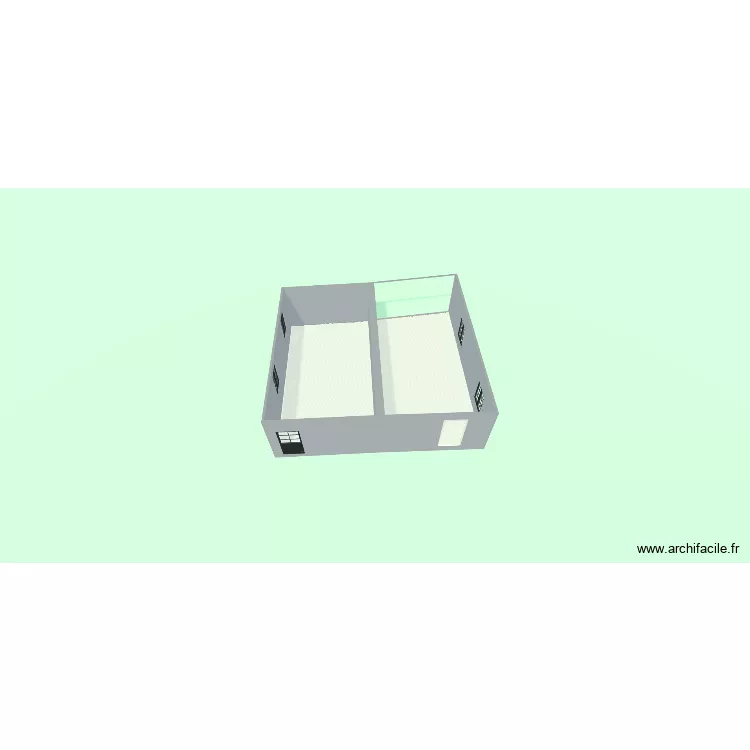 Local du haut A2. Plan de 2 pièces et 67 m²