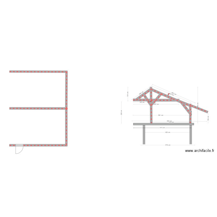 carport. Plan de 0 pièce et 0 m2