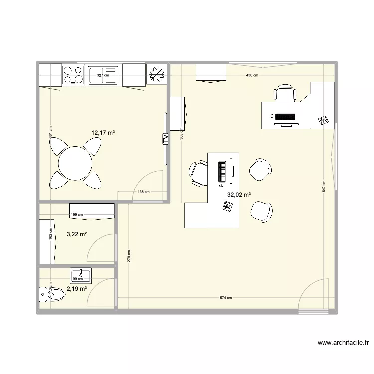 atelier. Plan de 