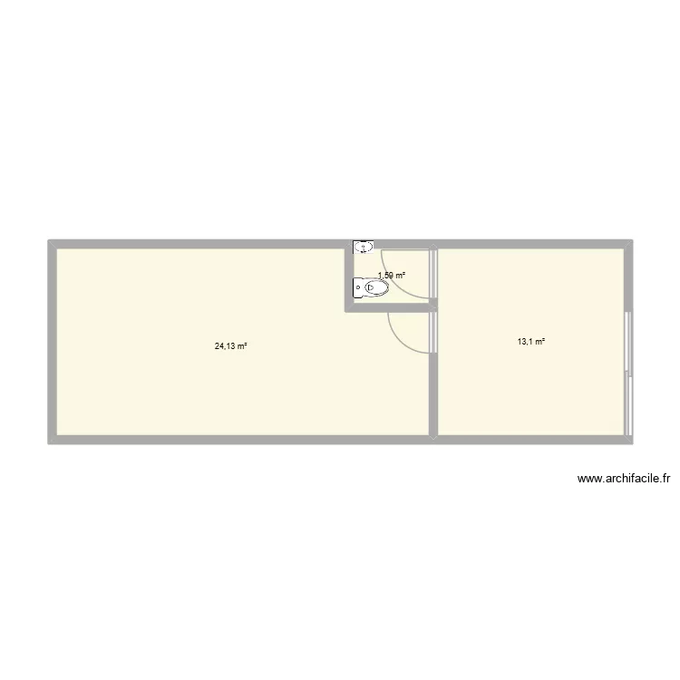 3 modules salle de réunion. Plan de 3 pièces et 39 m² 3 modules salle de réunion. Plan de 3 pièces et 39 m²