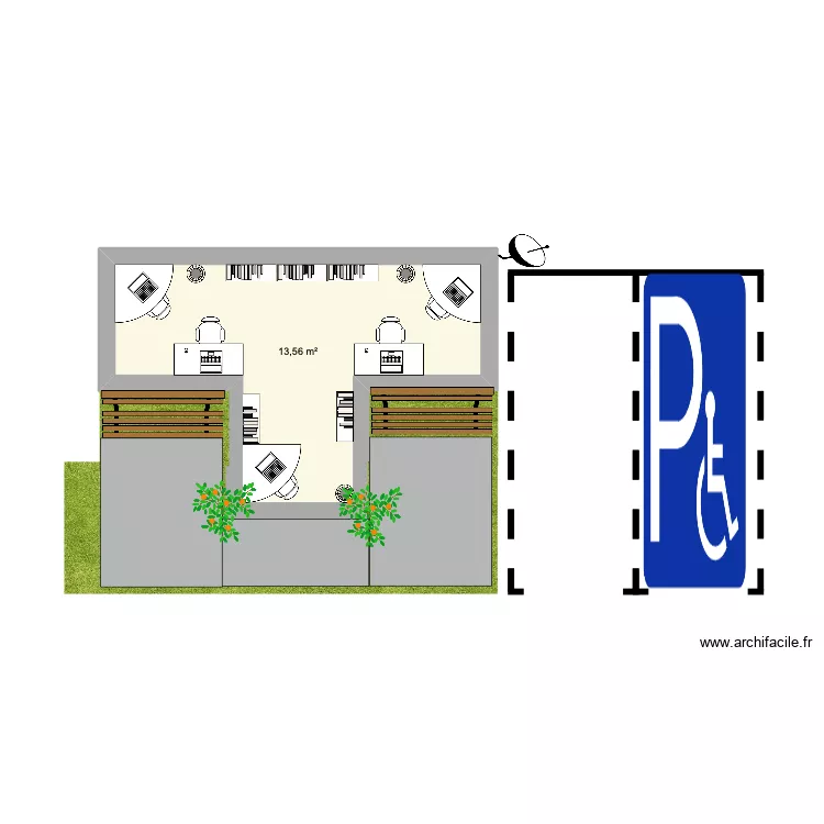 totor. Plan de 1 et 14 m² totor. Plan de 1 et 14 m²