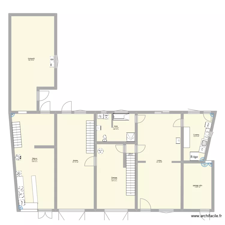 FourneauMars26. Plan de 23  et 427 m²