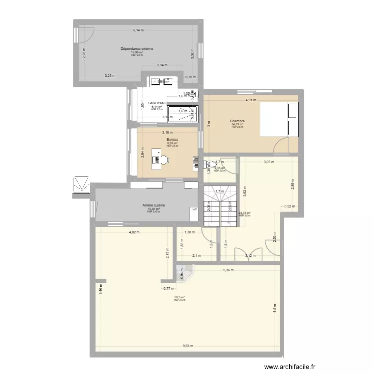 Saunier. Plan de 8 et 130 m² Saunier. Plan de 8 et 130 m²