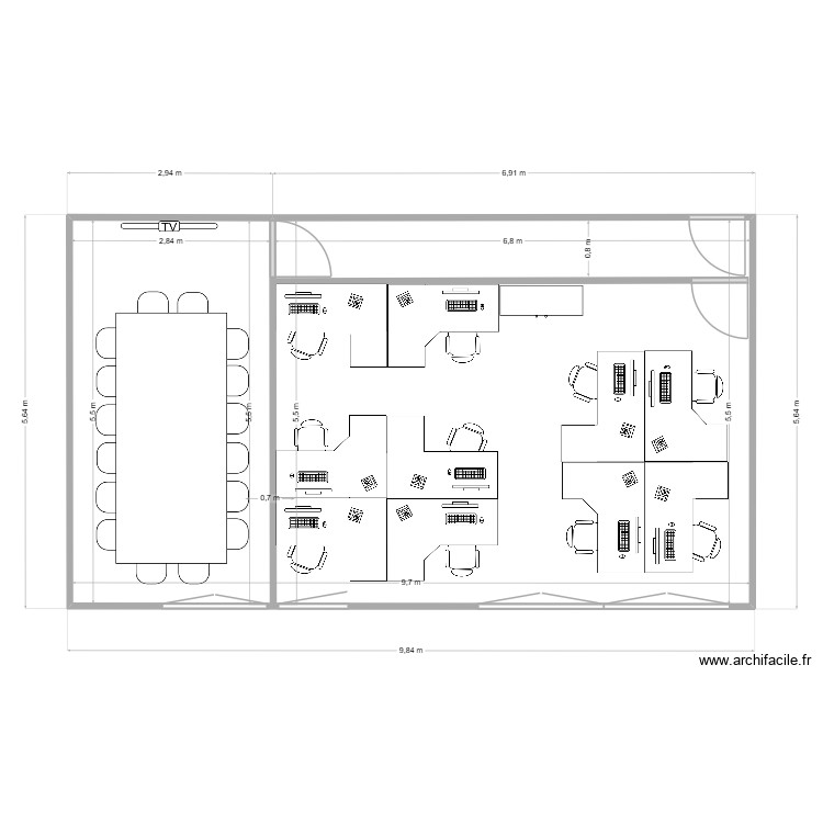 Projet R1 2ème proposition. Plan de 0 pièce et 0 m2