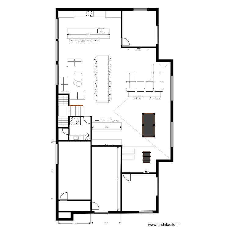 grondin garage 3. Plan de 7 pièces et 224 m2