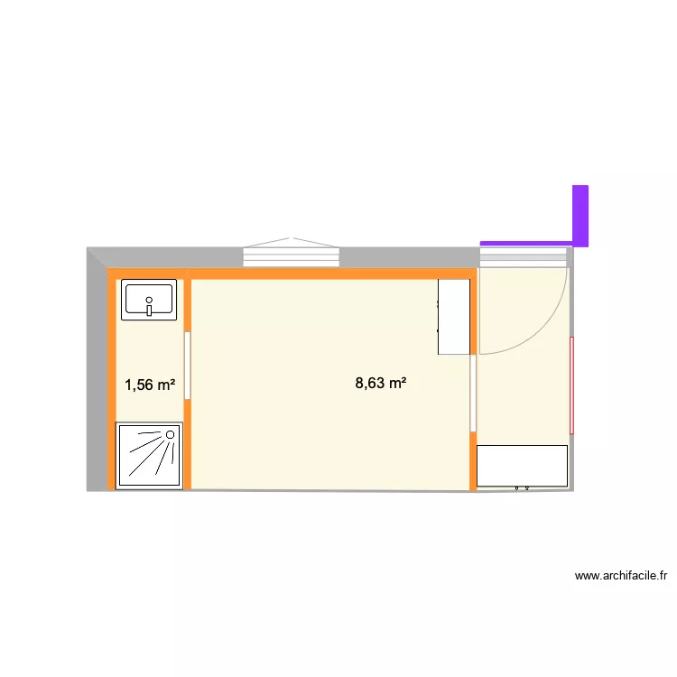 CHAMBRE BUREAU. Plan de CHAMBRE BUREAU. Plan de