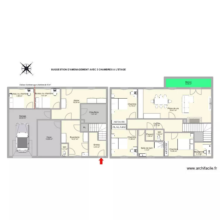 MOUTIER CLAVEL. Plan de 