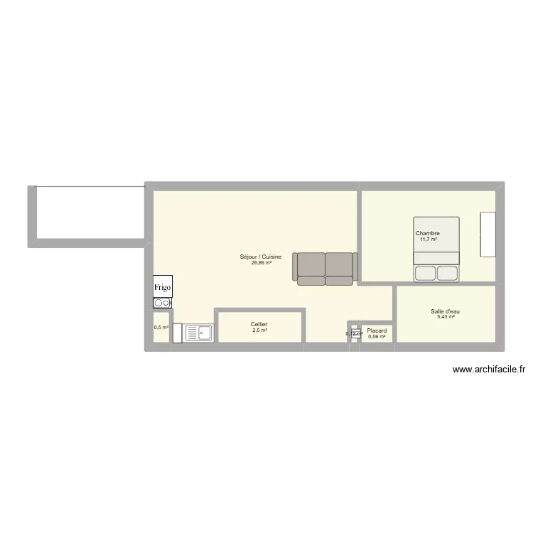 Appartement vezin. Plan de 7 et 48 m² Appartement vezin. Plan de 7 et 48 m²