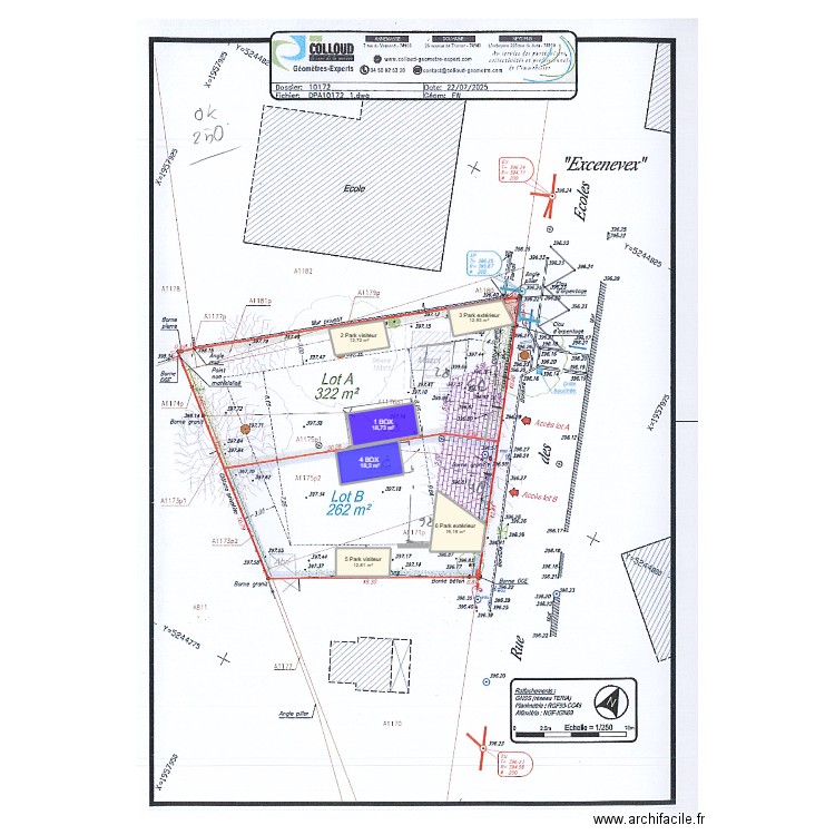 PARKING 108. Plan de 6 pièces et 95 m2