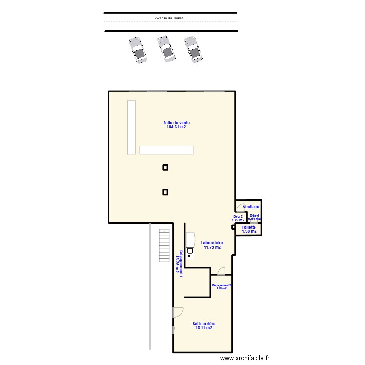 BOULANGERIE. Plan de 6 pièces et 157 m2