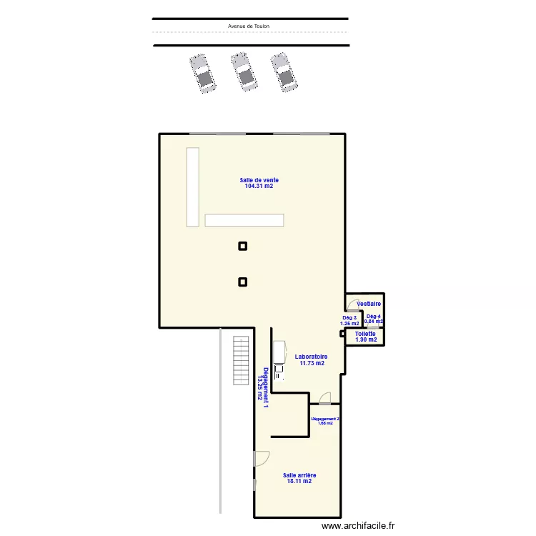 BOULANGERIE. Plan de 