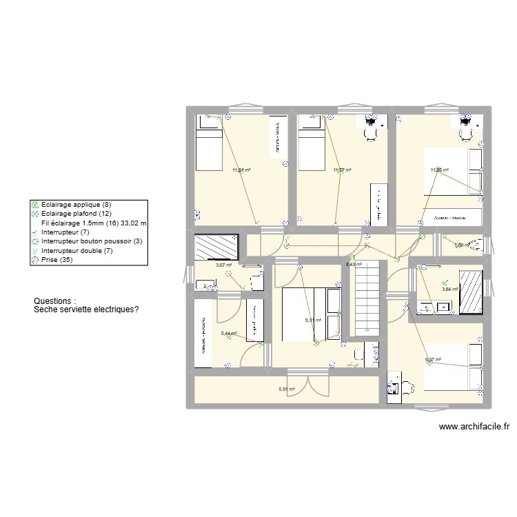 R+1 modifié Elec. Plan de 0 pièce et 0 m2 R+1 modifié Elec. Plan de 0 pièce et 0 m2