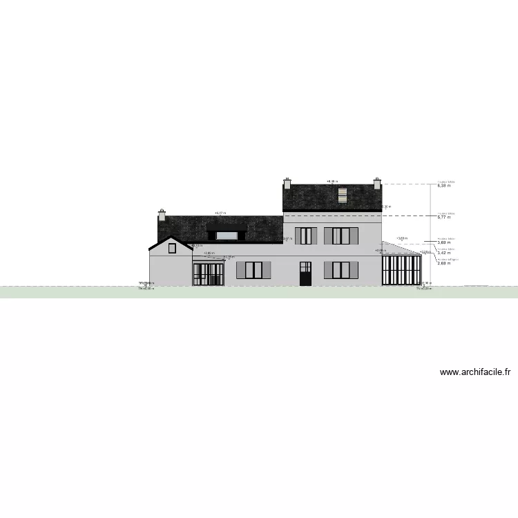 maison sans couleur. Plan de 19 Pièces et 367 m² maison sans couleur. Plan de 19 Pièces et 367 m²