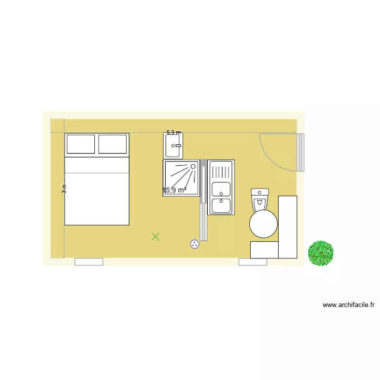 Plan 1 OlivierB.. Plan de 1  et 16 m²