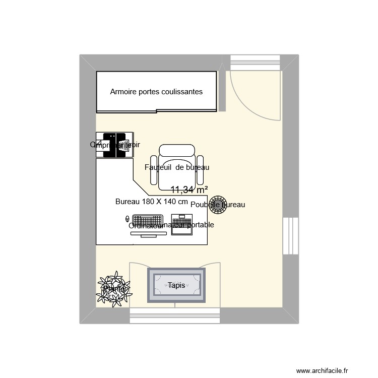 Bureau will auto. Plan de 0 pièce et 0 m2