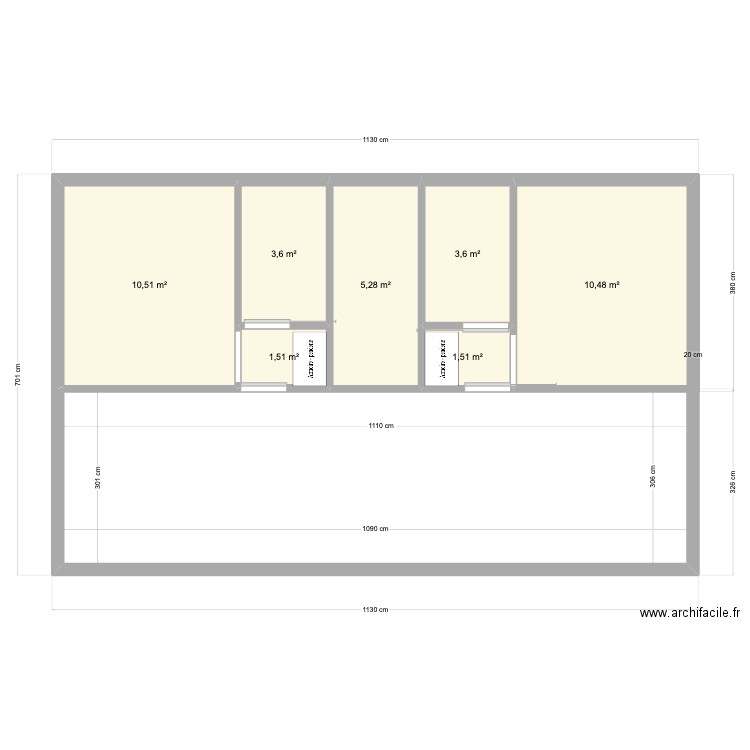 Reserva1. Plan de 13 pièces et 62 m2