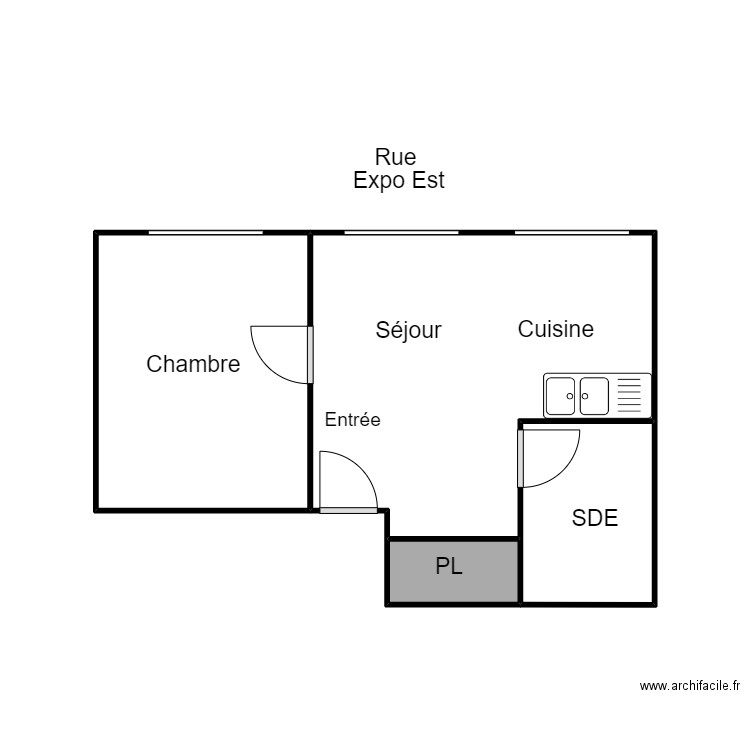 Plan demirovski. Plan de 4 pièces et 19 m2