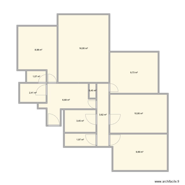 Plan appart initial. Plan de 0 pièce et 0 m2