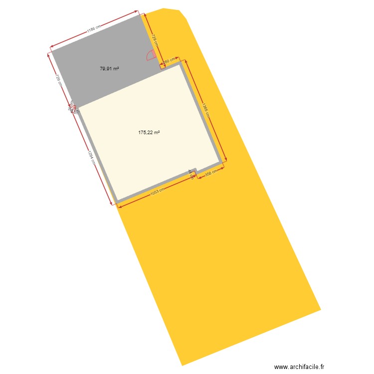 CADASTRE 1. Plan de 2 pièces et 255 m2