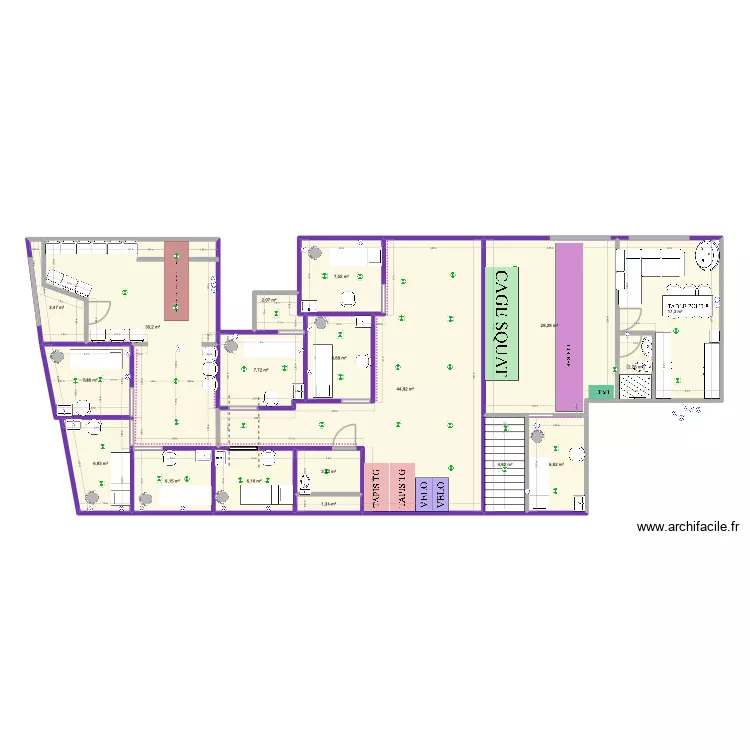 FSB NOUVELLE COTE. Plan de 18  et 194 m²