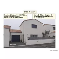 DPc5 - Pi&egrave;ce n&deg;3 - Photo &eacute;loign&eacute;e de la fa&ccedil;ade du garage existant (Vue n&deg;2)