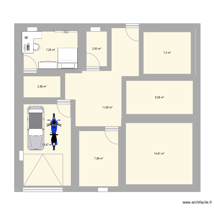 MAISON. Plan de 0 pièce et 0 m2