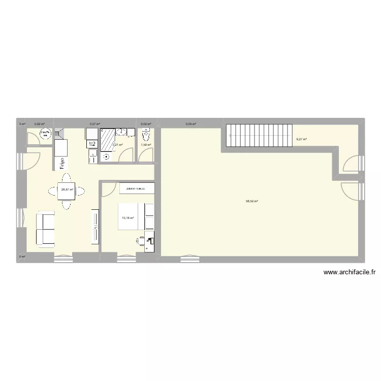 HANGAR BOULOC. Plan de 18  et 105 m²