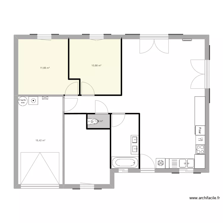 Maison Scooby doo 80m. Plan de 