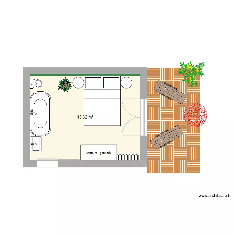 chambre rdc. Plan de chambre rdc. Plan de