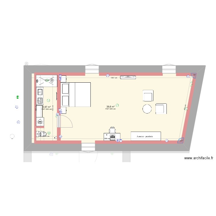 La Peloue 3. Plan de 3 pièces et 104 m2