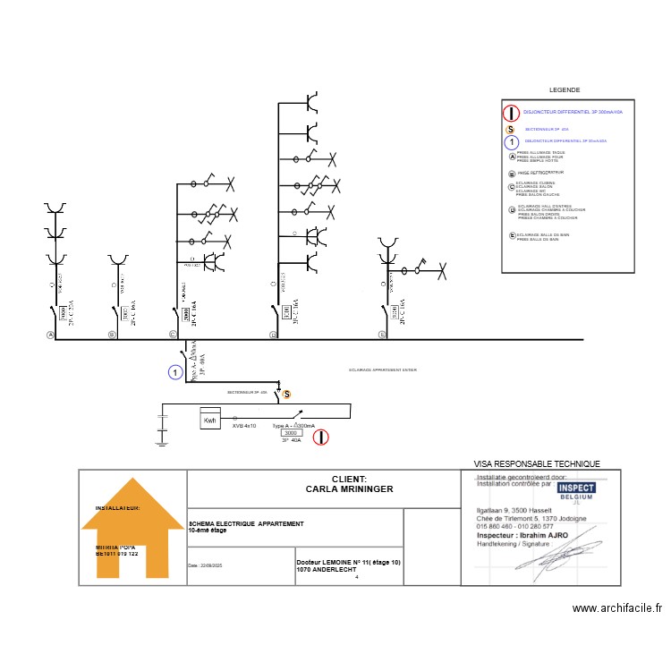 UNNIFILAIRE CARLA PLACE MLK  etage 10. Plan de 0 pièce et 0 m2