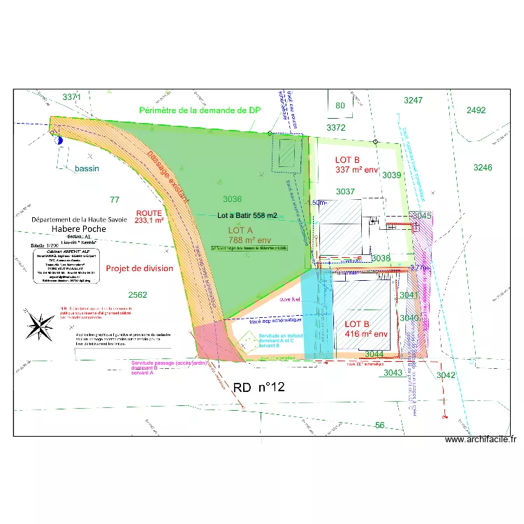 Terrain voisin. Plan de 
