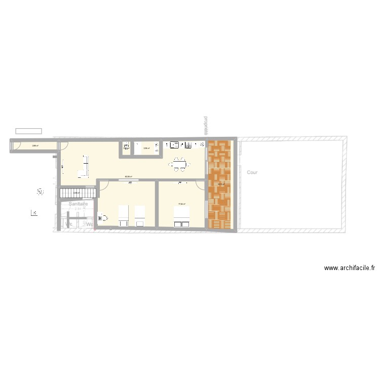 nerviens Appartement last  ok last. Plan de 7 pièces et 105 m2