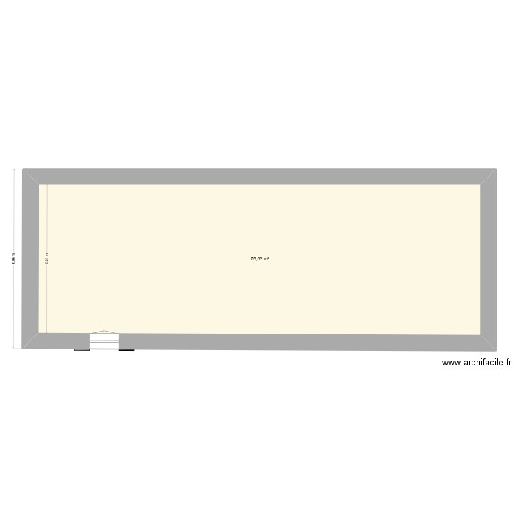 renove. Plan de 1 pièce et 76 m2