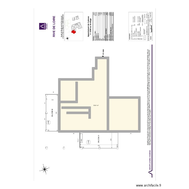 projet cuisine. Plan de 1 pièce et 51 m2