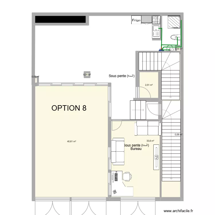 Maison El Houda - Mezzanine 8. Plan de 8  et 79 m²