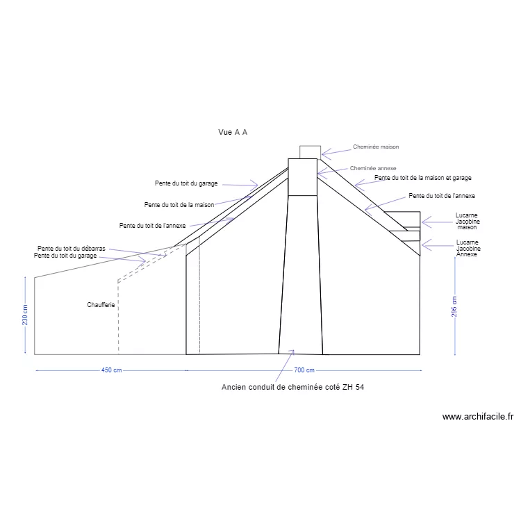 Vue de Gauche Vieux Four v3. Plan de 