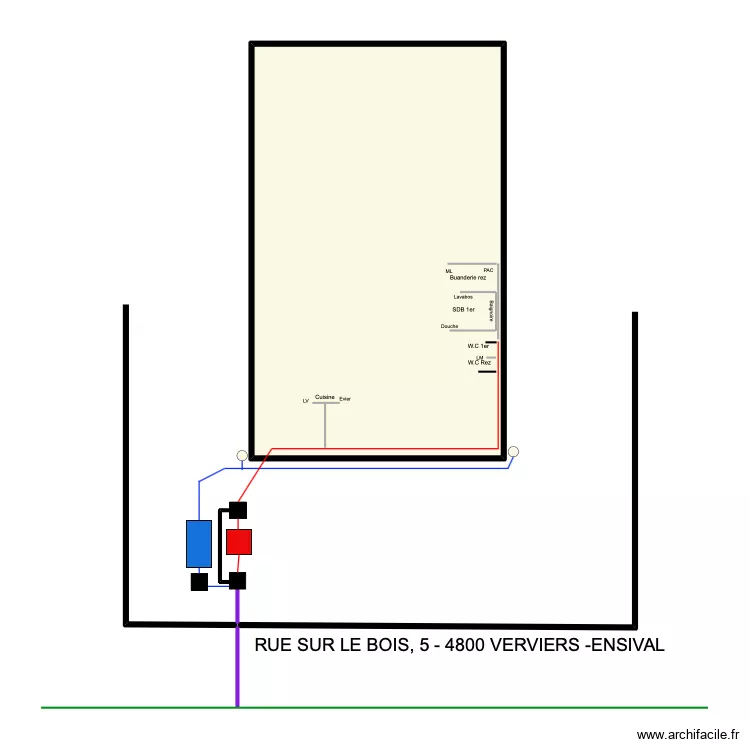 sur le bois. Plan de 