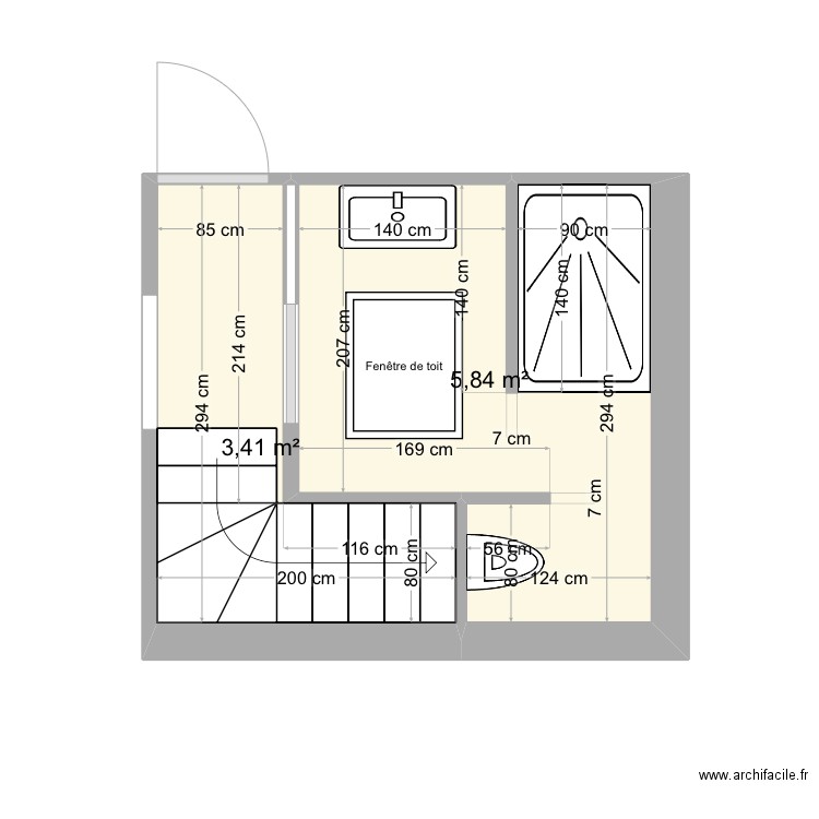 Salle de bain faience. Plan de 0 pièce et 0 m2