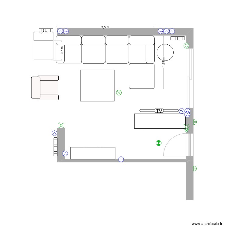 SALON ENTREE. Plan de 0 pièce et 0 m2