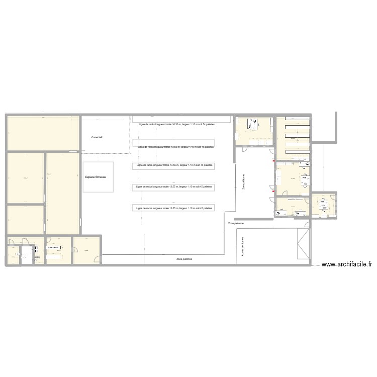 Etude 1 voltaire 3. Plan de 11 pièces et 425 m2