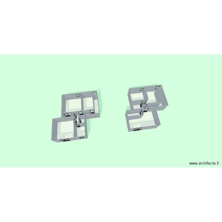 PLAN 3D 1ER ÉTAGE. Plan de 14 pièces et 118 m2