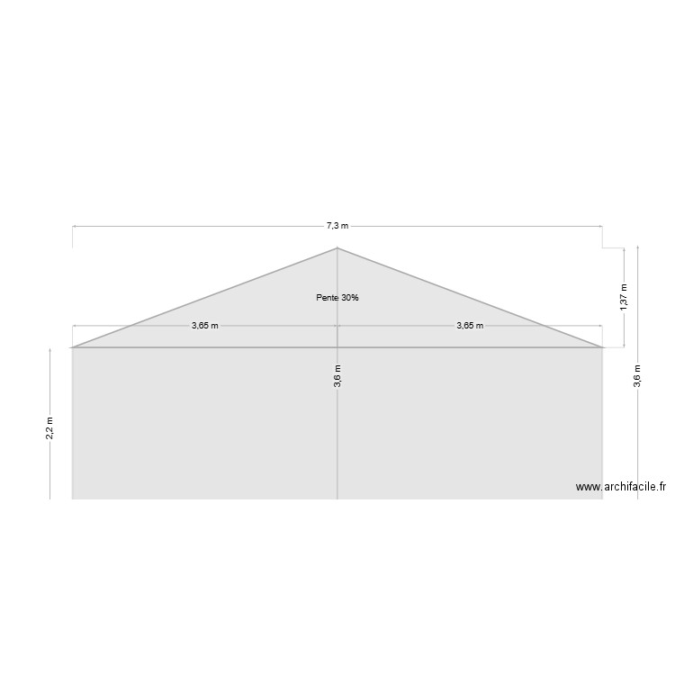 Facade Est abri voiture. Plan de 0 pièce et 0 m2