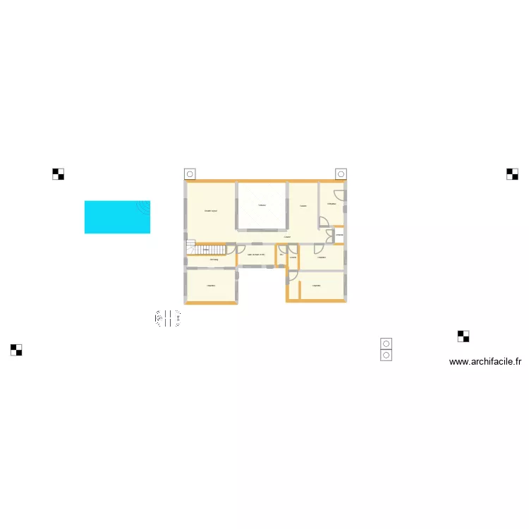 plan final parquet- r&eacute;duction fa&ccedil;ade- pour grande impression. Plan de 